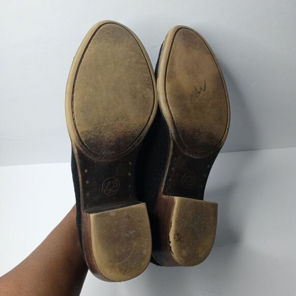 Lucky Brand Baley Black Perforated Leather Booties - Picture 7 of 8